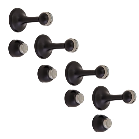 Design House 3-15/16 Inch Magnetic Door Stop - Pack of 4 Oil Rubbed Bronze