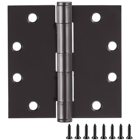 Design House 4-1/2" x 4-1/2" Plain Bearing Square Corner Surface Mount Door Hinge - Pack of 6 Matte Black