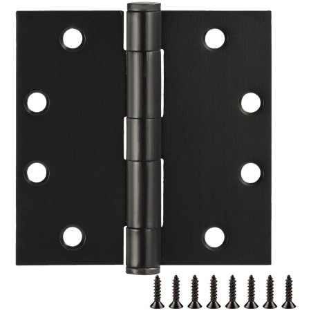 Design House 4-1/2" x 4-1/2" Plain Bearing Square Corner Surface Mount Door Hinge - Pack of 12 Oil Rubbed Bronze