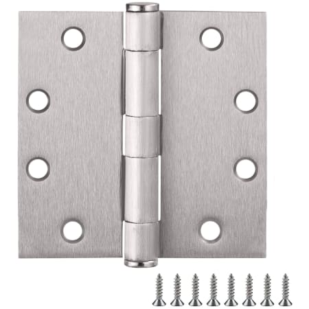 Design House 4-1/2" x 4-1/2" Plain Bearing Square Corner Surface Mount Door Hinge - Pack of 9 Satin Nickel