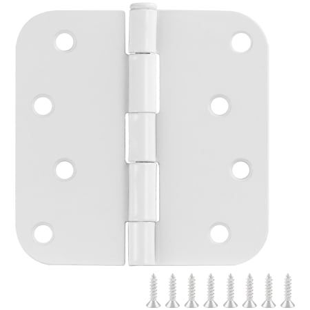 Design House 4" x 4" Plain Bearing 5/8" Radius Corner Surface Mount Door Hinge - Pack of 12 White