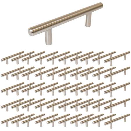 Design House Hollow Truss 3-3/4 Inch Center to Center Bar Cabinet Pull - Pack of 50 Stainless Steel
