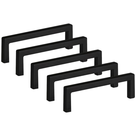 Design House Portico 3-3/4 Inch Center to Center Handle Cabinet Pull - Pack of 5 Matte Black