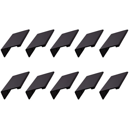 Design House Edge 1-1/16 Inch Center to Center Finger Cabinet Pull - Pack of 10 Matte Black