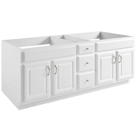 Design House Concord 72" Double Free Standing Vanity Cabinet Only - Less Vanity Top White