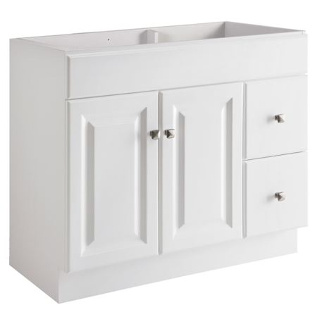 Design House Wyndham 36" Single Free Standing Vanity Cabinet Only - Less Vanity Top White