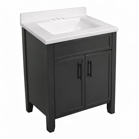 Design House Dawson 22" Free Standing Single Basin Vanity Set with Cabinet and Marble Vanity Top Iron Ore