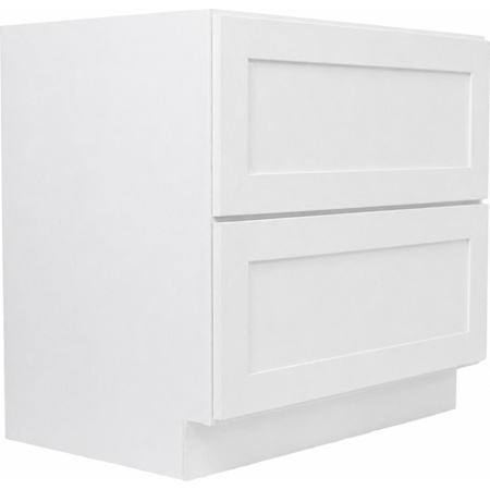 Design House Brookings 36" Wide x 34-1/2" Tall Base Cabinet with Double Drawers White