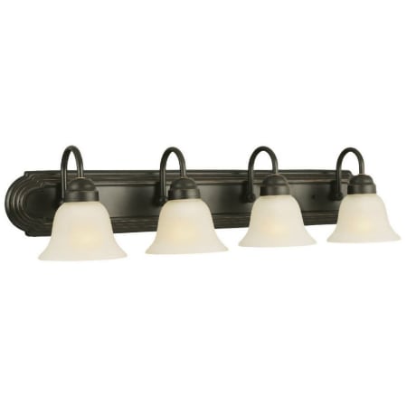 Design House Allante 4 Light 30" Wide Vanity Light with Frosted Glass Shades Oil Rubbed Bronze