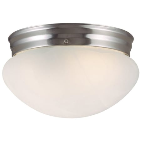 Design House Millbridge 8" Wide Flush Mount Ceiling Fixture with Frosted Glass Shade Satin Nickel