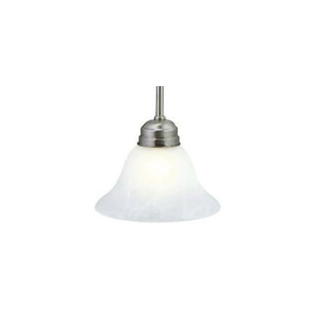 Design House Millbridge 8" Wide Mini Pendant with Frosted Glass Shade Satin Nickel