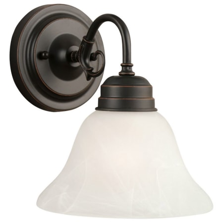 Design House Millbridge 9" Tall Wall Sconce with Frosted Glass Shade Oil Rubbed Bronze
