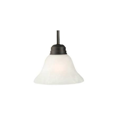 Design House Millbridge 8" Wide Mini Pendant with Alabaster Glass Shade Oil Rubbed Bronze