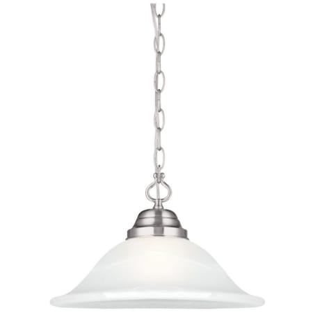 Design House Millbridge 15" Wide Pendant with Frosted Glass Shade Satin Nickel