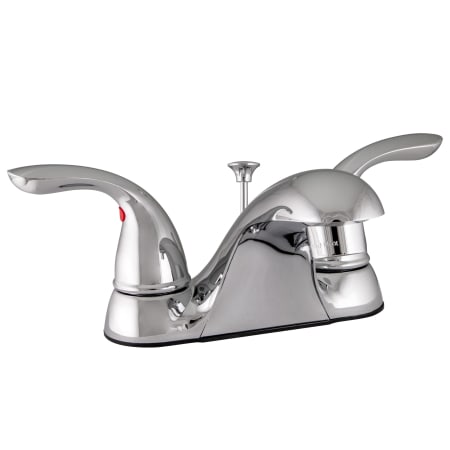 Design House Ashland 1.2 GPM Centerset Bathroom Faucet with Metal Lever Handles and Drain Assembly Polished Chrome