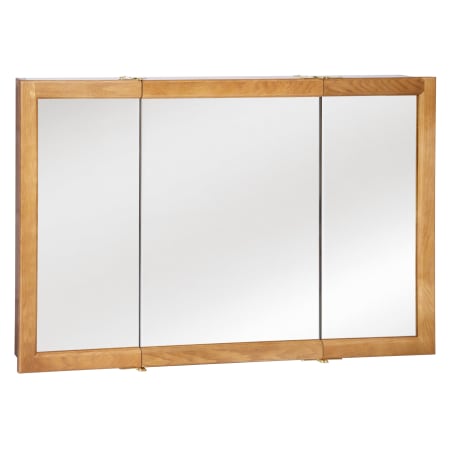 Design House Richland 48" Framed Triple Door Mirrored Medicine Cabinet Nutmeg Oak