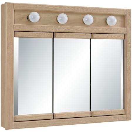 Design House Richland 30" x 30" Framed Triple Door Medicine Cabinet Nordic Blonde