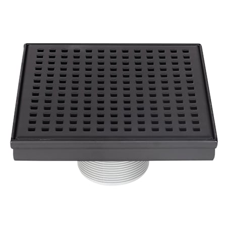 Design House 6" Square Shower Drain Matte Black