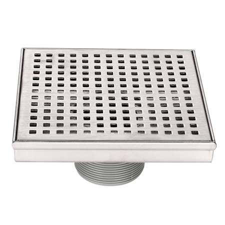 Design House 6" Square Shower Drain Stainless Steel