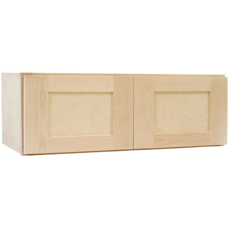 Design House Brookings 24" Wide x 12" Tall Double Door Bridge Wall Cabinet Unfinished Birch