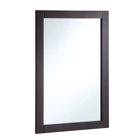 Design House Shorewood 20" Wall Mounted Mirror with Wooden Frame and Plain Glass Edge Espresso