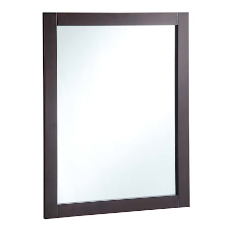 Design House 30" Wall Mounted Mirror with Wooden Frame and Plain Glass Edge Espresso