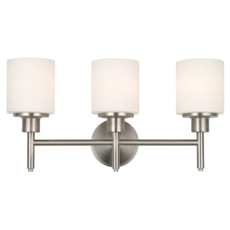 Design House Aubrey 3 Light 11" Tall Wall Sconce with Frosted Glass Shades Satin Nickel