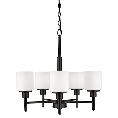 Design House Aubrey 5 Light 25" Wide Chandelier Matte Black
