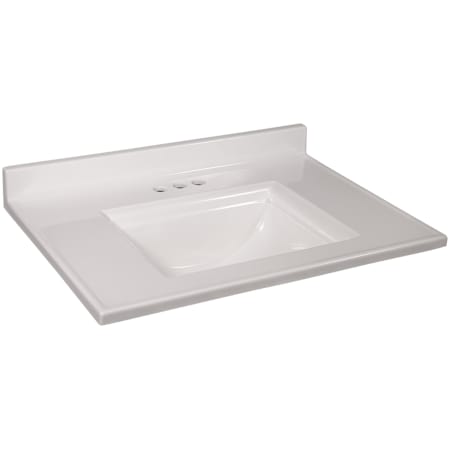 Design House Camilla I 31" Cultured Marble Vanity Top with Integrated Backsplash Solid White