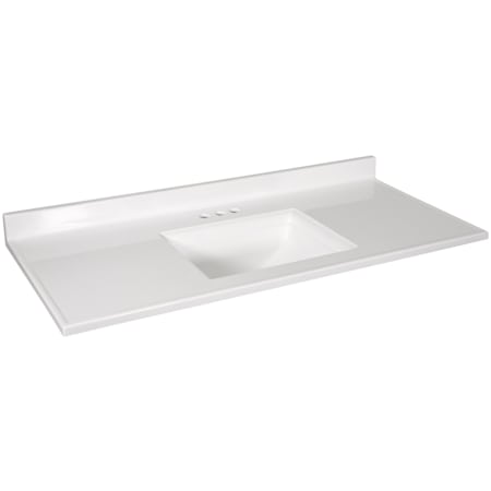 Design House Camilla I 49" Cultured Marble Vanity Top with Integrated Backsplash Solid White