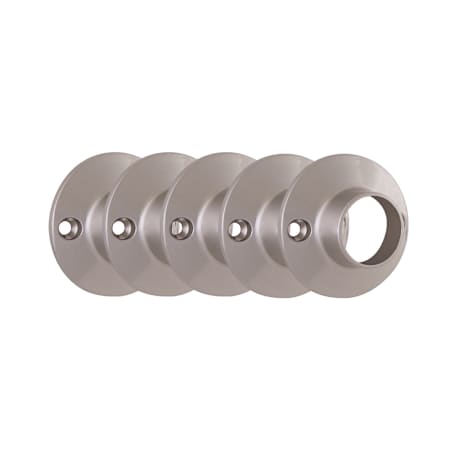 Design House 1 Inch Diameter Closet Shower Rod Curtain Mounting Bracket 5 Pack Satin Nickel