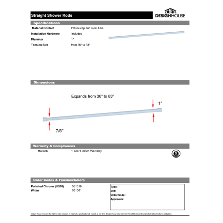 Design House-5610-Spec Sheet