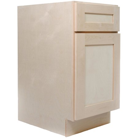 Design House Brookings 18" Wide x 34-1/2" Tall Single Door Base Cabinet with Single Drawer Unfinished Birch