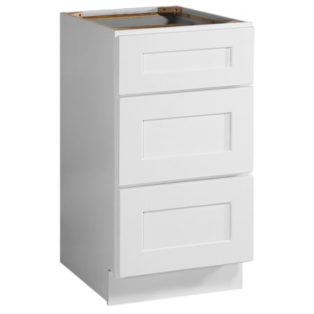 Design House Brookings 18" Wide x 34-1/2" High Base Cabinet with Three Drawers White