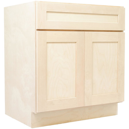 Design House Brookings 33" Wide x 34-1/2" Tall Double Door Sink Base Cabinet Unfinished Birch