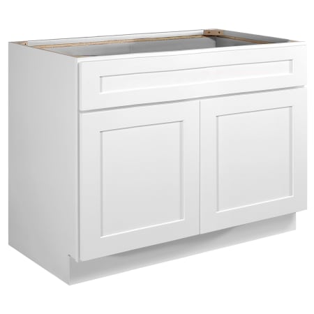 Design House Brookings 42" Wide x 34-1/2" High Double Door Base Cabinet with Nonfunctional Drawer White