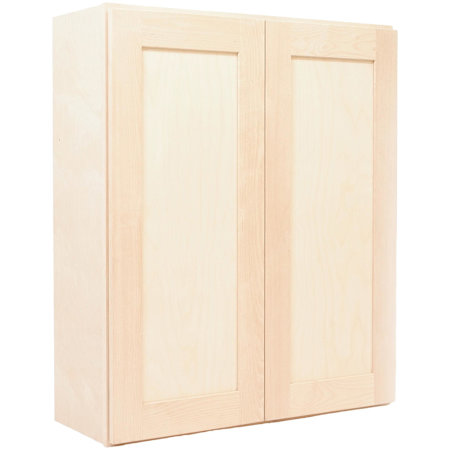 Design House Brookings 36" Wide x 30" Tall Double Door Wall Cabinet Unfinished Birch