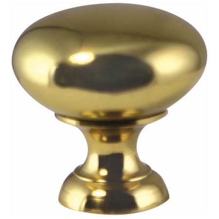 Design House 1-1/4 Inch Diameter Mushroom Cabinet Knob - Pack of 5 Polished Brass
