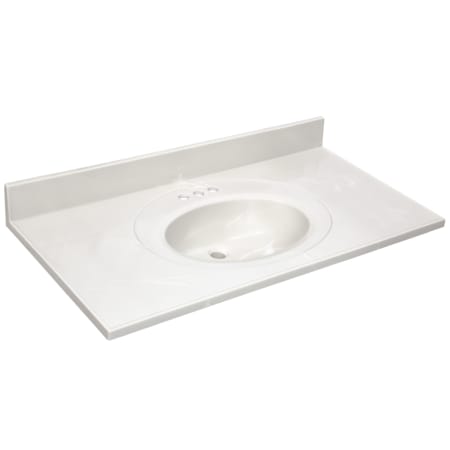 Design House 43" Cultured Marble Vanity Top with Backsplash White on White