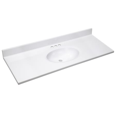 Design House 49" Cultured Marble Vanity Top with Backsplash Solid White