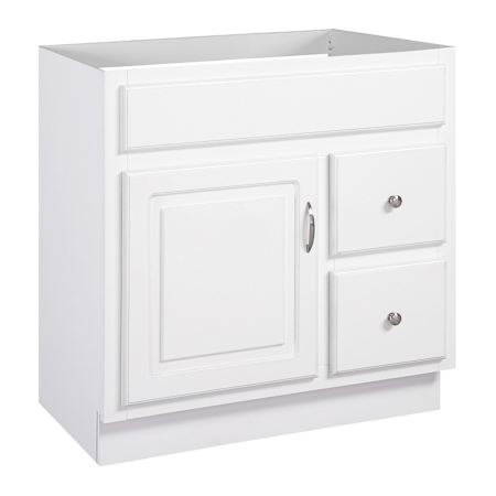 Design House Concord 30" Single Free Standing Wood Vanity Cabinet Only - Less Vanity Top White