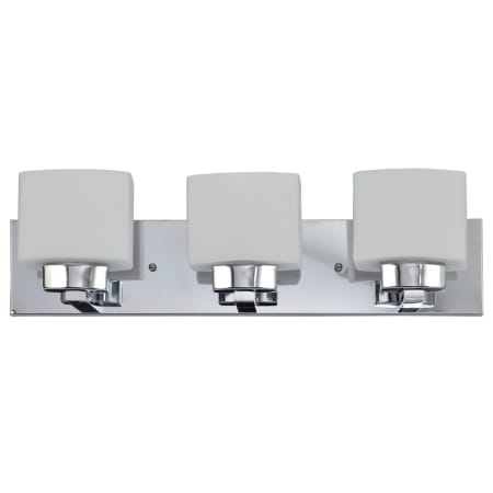 Design House Dove Creek 3 Light 24" Wide Vanity Light with Frosted Glass Shades Polished Chrome