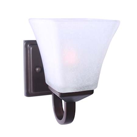 Design House Torino 8" Tall Bathroom Sconce with Frosted Glass Shade Brushed Bronze