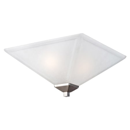 Design House Torino 2 Light 13" Wide Flush Mount Ceiling Fixture Satin Nickel