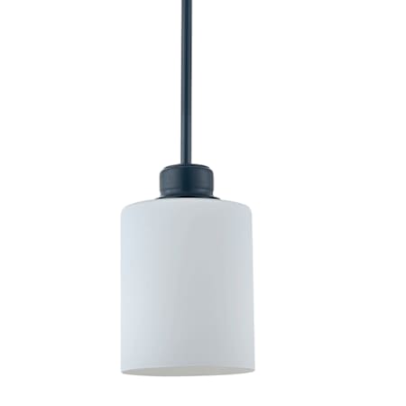 Design House Haddie 6" Wide Mini Pendant with Frosted Glass Shade Matte Black