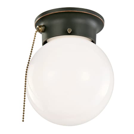 Design House 6" Wide Flush Mount Globe Ceiling Fixture Oil Rubbed Bronze