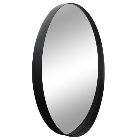 Design House Violette 24" Diameter Modern Circular Framed Bathroom Wall Mirror Black