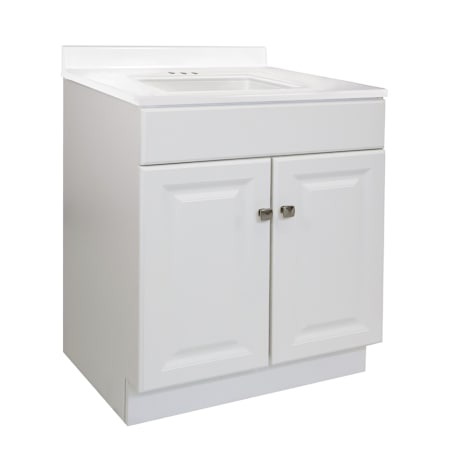 Design House Wyndham 32" Free Standing Single Basin Vanity Set with Wood Cabinet and Marble Vanity Top White