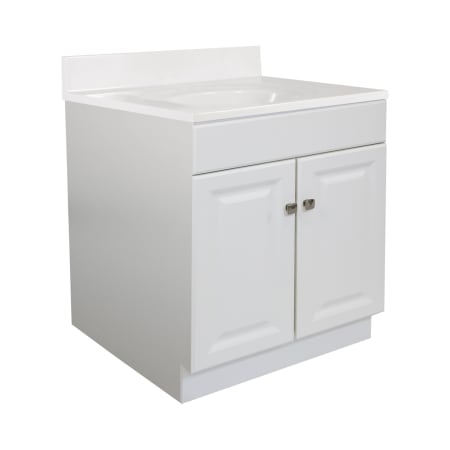 Design House Wyndham 31" Free Standing Single Basin Vanity Set with Wood Cabinet and Marble Vanity Top White