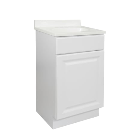 Design House Wyndham 19" Free Standing Single Basin Vanity Set with Wood Cabinet and Marble Vanity Top White